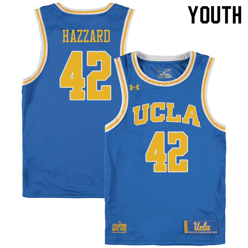 Youth #42 Walt Hazzard UCLA Bruins College Basketball Jerseys Sale-Blue - Click Image to Close